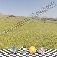Panorama HDR background nature meadow
